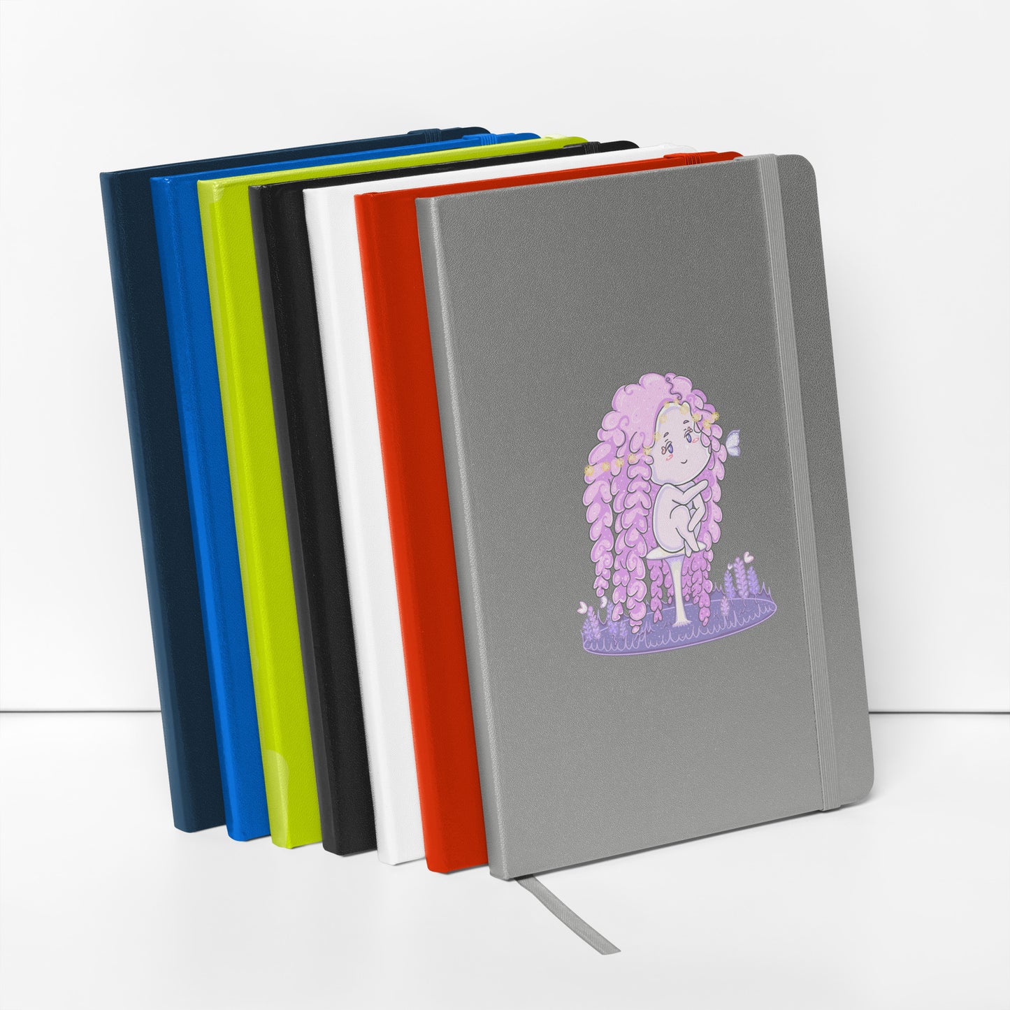 Pink Lavender Hanako - Hardcover Bound Notebook