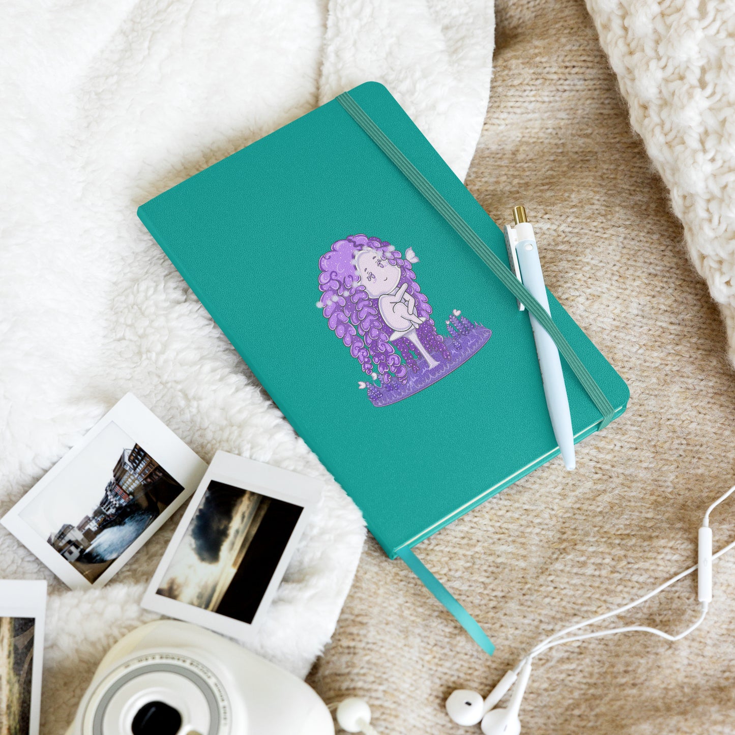 Purple Lavender Hanako - Hardcover Bound Notebook