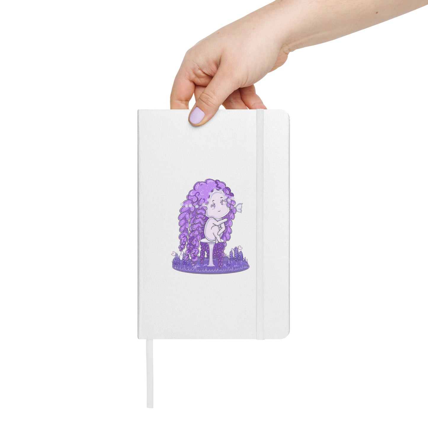 Purple Lavender Hanako - Hardcover Bound Notebook
