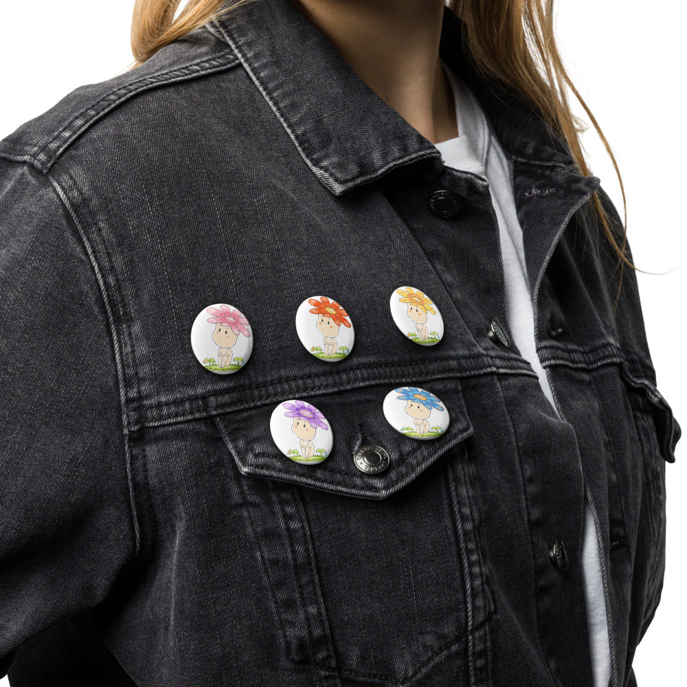 Daisy Hanako - Set of pin buttons
