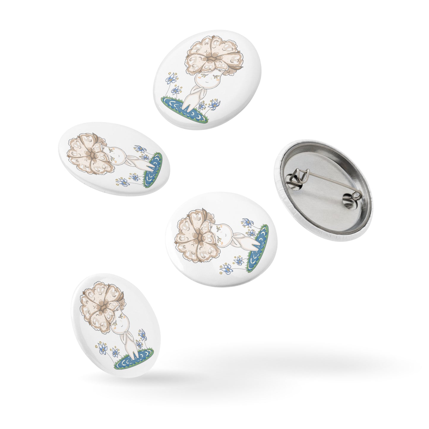 Cotton Hanako - Set of pin buttons