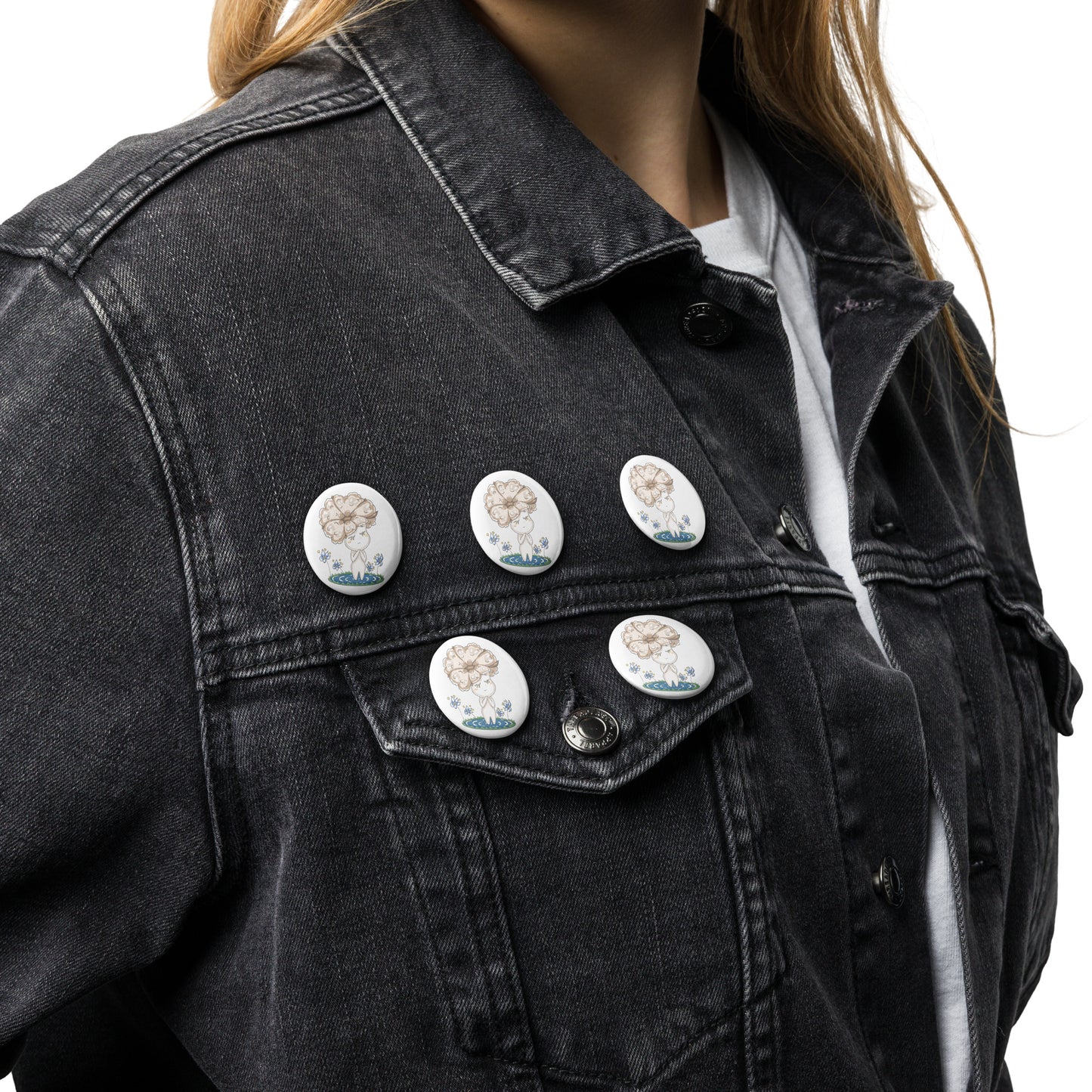 Cotton Hanako - Set of pin buttons