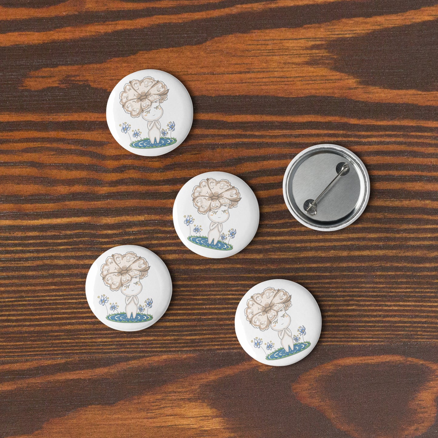 Cotton Hanako - Set of pin buttons
