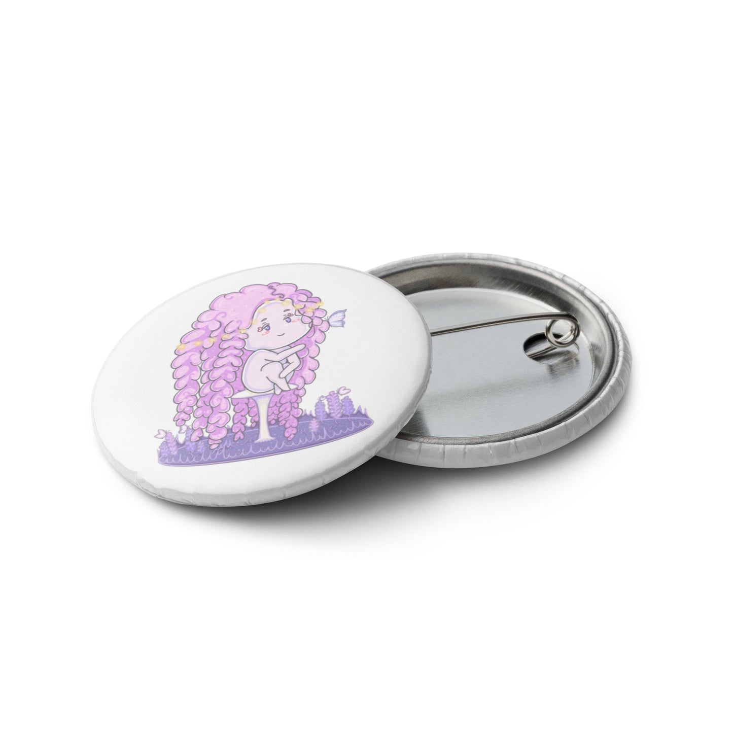 Lavender Hanako - Set of pin buttons