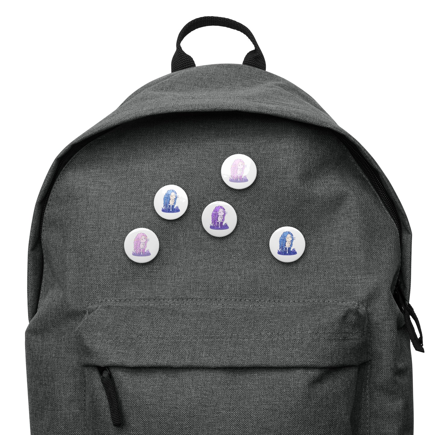 Lavender Hanako - Set of pin buttons