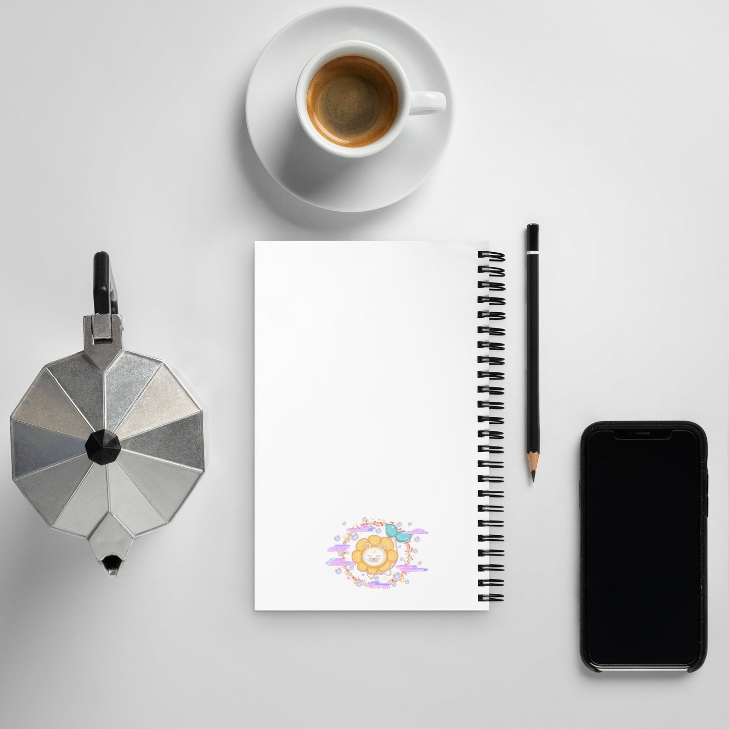 Blue Daisy Hanako - Spiral notebook
