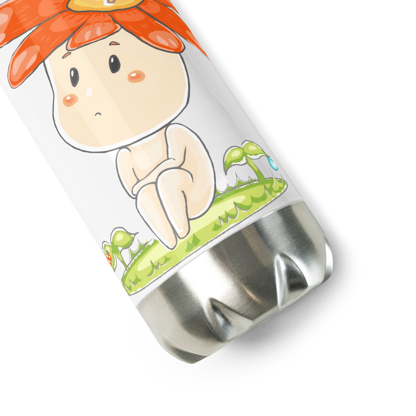 Red Daisy Hanako - Stainless steel water bottle