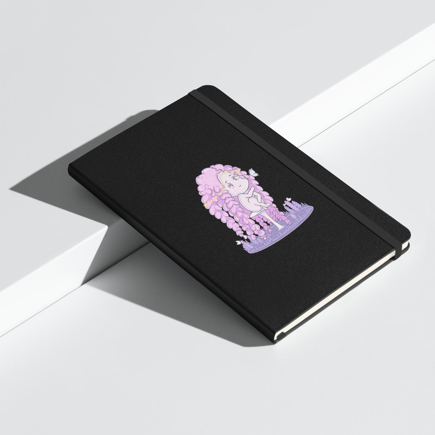 Pink Lavender Hanako - Hardcover Bound Notebook