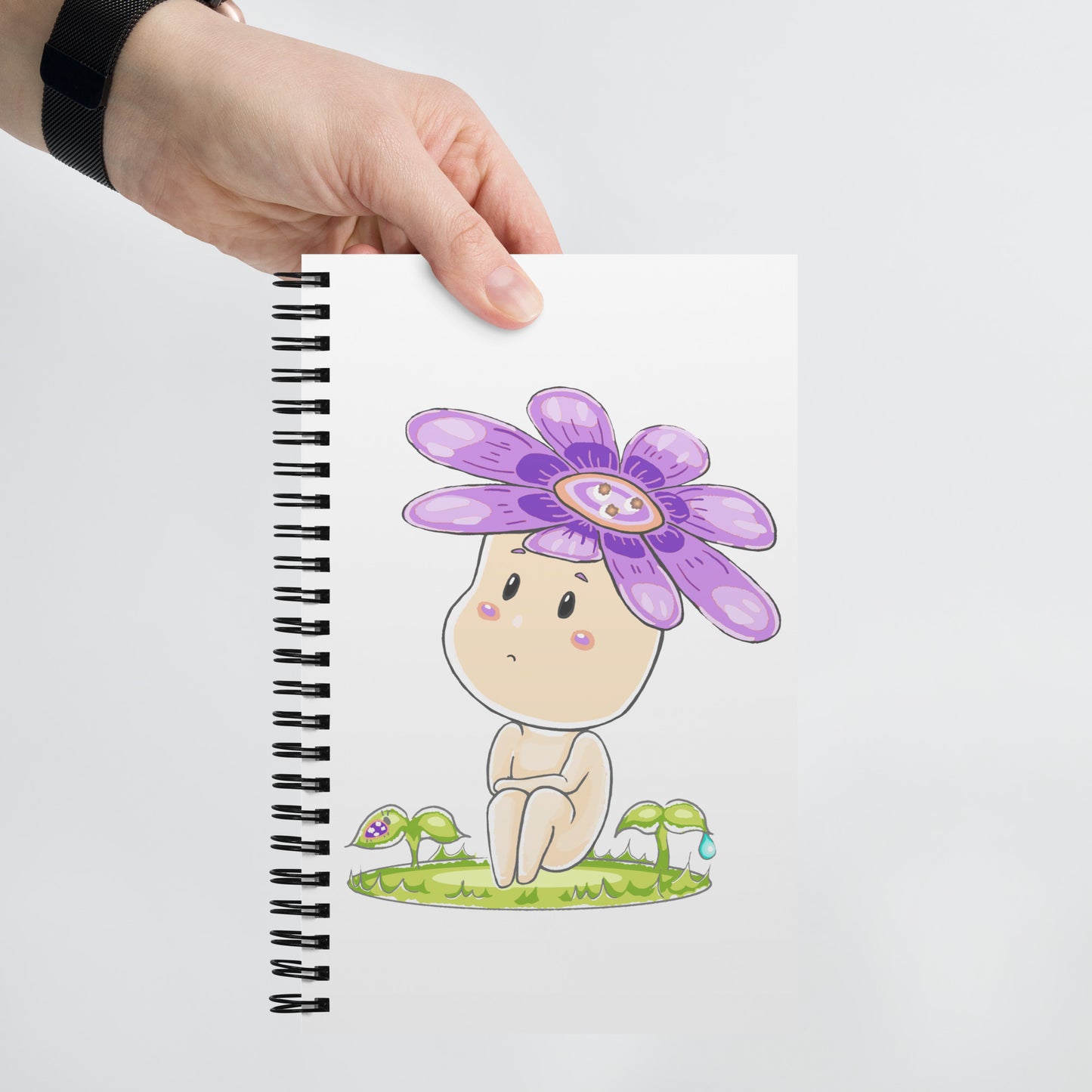 Purple Daisy Hanako - Spiral Notebook